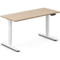 Office h&aelig;ve-s&aelig;nkebord 140x60cm eg laminat med hvidt stel