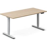Office h&aelig;ve-s&aelig;nkebord 160x80cm eg laminat med s&oslash;lv stel