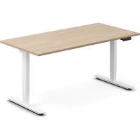 Office h&aelig;ve-s&aelig;nkebord 160x80cm eg laminat med hvidt stel