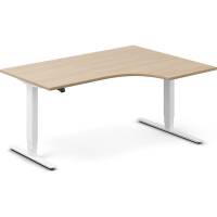Office h&aelig;ve-s&aelig;nkebord h&oslash;jrevendt 160x120cm eg med hvidt stel