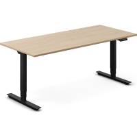 Office h&aelig;ve-s&aelig;nkebord 180x80cm eg laminat med sort stel