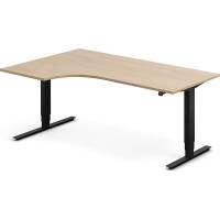 Office h&aelig;ve-s&aelig;nkebord venstrevendt 180x120cm eg med sort stel