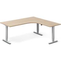 Office h&aelig;ve-s&aelig;nkebord h&oslash;jrevendt 180x180cm eg med s&oslash;lv stel