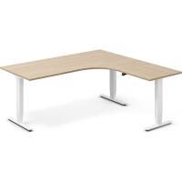 Office h&aelig;ve-s&aelig;nkebord h&oslash;jrevendt 180x180cm eg med hvidt stel