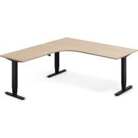 Office h&aelig;ve-s&aelig;nkebord venstrevendt 180x200cm eg med sort stel