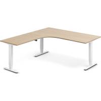 Office h&aelig;ve-s&aelig;nkebord venstrevendt 180x200cm eg med hvidt stel