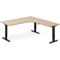 Office h&aelig;ve-s&aelig;nkebord h&oslash;jrevendt 180x200cm eg med sort stel