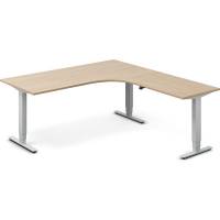 Office h&aelig;ve-s&aelig;nkebord h&oslash;jrevendt 180x200cm eg med s&oslash;lv stel