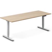 Office h&aelig;ve-s&aelig;nkebord 200x80cm eg laminat med s&oslash;lv stel