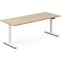 Office h&aelig;ve-s&aelig;nkebord 200x80cm eg laminat med hvidt stel