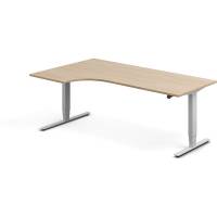 Office h&aelig;ve-s&aelig;nkebord venstrevendt 200x120cm eg med s&oslash;lv stel