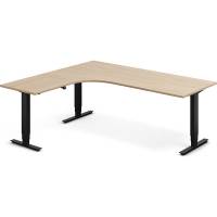Office h&aelig;ve-s&aelig;nkebord venstrevendt 200x180cm eg med sort stel