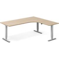 Office h&aelig;ve-s&aelig;nkebord h&oslash;jrevendt 200x180cm eg med s&oslash;lv stel