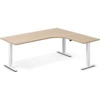 Office h&aelig;ve-s&aelig;nkebord h&oslash;jrevendt 200x180cm eg med hvidt stel