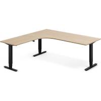 Office h&aelig;ve-s&aelig;nkebord h&oslash;jrevendt 200x200cm eg med sort stel
