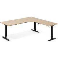 Office h&aelig;ve-s&aelig;nkebord venstrevendt 200x200cm eg med sort stel