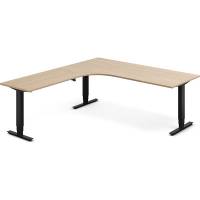 Office h&aelig;ve-s&aelig;nkebord h&oslash;jrevendt 200x220cm eg med sort stel