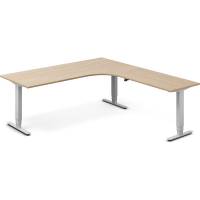 Office h&aelig;ve-s&aelig;nkebord h&oslash;jrevendt 200x220cm eg med s&oslash;lv stel