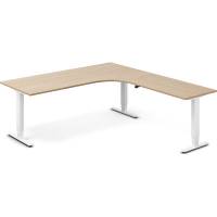 Office h&aelig;ve-s&aelig;nkebord h&oslash;jrevendt 200x220cm eg med hvidt stel