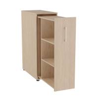 Office Towerskab 120x40cm venstre &aring;bning eg med hvidt greb
