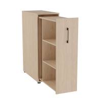 Office Towerskab 120x40cm venstre &aring;bning eg med sort greb