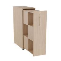 Office Towerskab 120x40cm med seks rum eg med hvidt greb