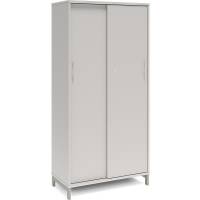 Office kontorskab med skyded&oslash;r 1660x800mm lys gr&aring; med alugr&aring;t stel