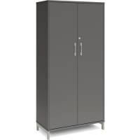 Office kontorskab med 4 hylder 1660x800mm antracit med alugr&aring;t stel