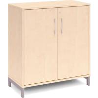 Office kontorskab 890x800mm birk med alugråt stel