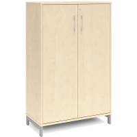 Office kontorskab 1275x800x400mm birk med alugr&aring; benramme