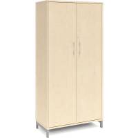 Office kontorskab med 4 hylder 1660x800mm birk med alugråt stel