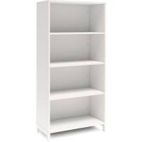 Office bogreol 1660x800x400mm hvid med hvid benramme