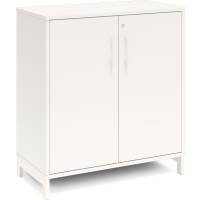 Office kontorskab 890x800mm hvid med hvidt stel