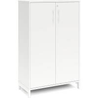 Office kontorskab 1275x800x400mm hvid med hvid benramme