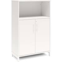 Office kontorskab 1275x800mm hvid med hvidt stel