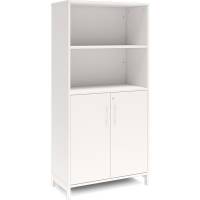 Office kontorskab 1660x800mm hvid med hvidt stel