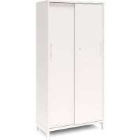Office kontorskab med skydedør 1660x800mm hvid med hvidt stel