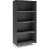 Office bogreol 1660x800x400mm antracit med hvid benramme