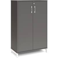 Office kontorskab 1275x800x400mm antracit med hvid benramme