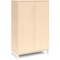 Office kontorskab 1275x800x400mm birk med hvid benramme