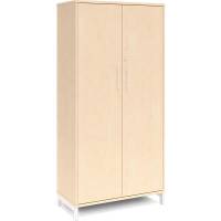 Office kontorskab med 4 hylder 1660x800mm birk med hvidt stel