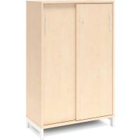 Office kontorskab med skyded&oslash;r 1275x800mm birk med hvidt stel