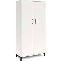 Office kontorskab med 4 hylder 1660x800mm hvid med sort stel