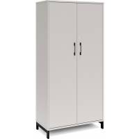 Office kontorskab med 4 hylder 1660x800mm lys gr&aring; med sort stel