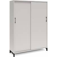 Office kontorskab med skyded&oslash;r 1660x1200mm lys gr&aring; med sort stel