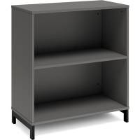 Office bogreol 890x800x400mm antracit med sort benramme