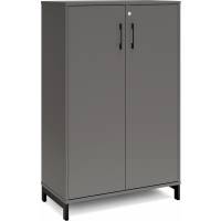 Office kontorskab 1275x800x400mm antracit med sort benramme