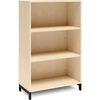 Office bogreol 1275x800x400mm birk med sort benramme