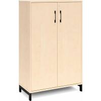 Office kontorskab 1275x800x400mm birk med sort benramme