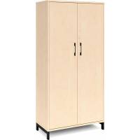 Office kontorskab med 4 hylder 1660x800mm birk med sort stel